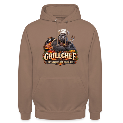 CityShirts - Hoodie - Grillchef – Uopfordrede råd frabedes - CS047 - mokka