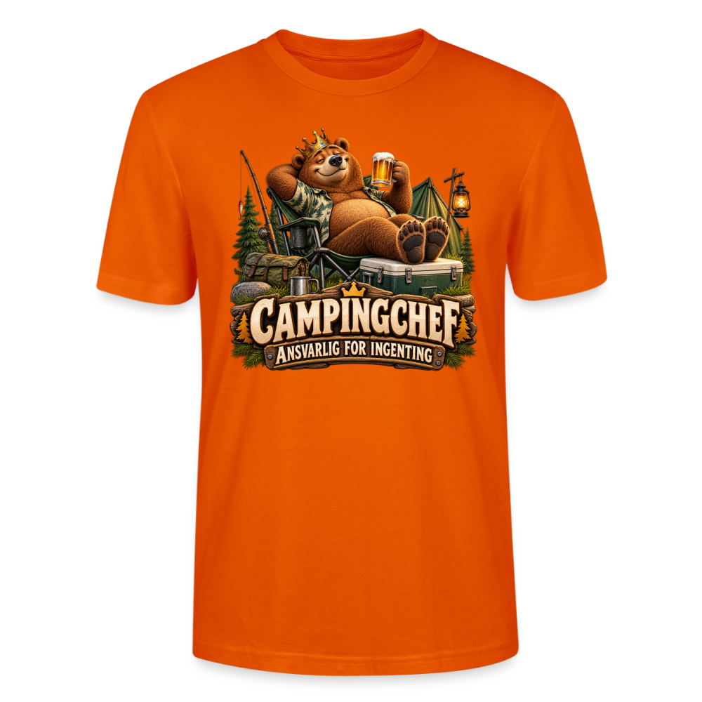 CityShirts - T-shirt - Campingchef – Ansvarlig for ingenting - CS038 - mørk orange