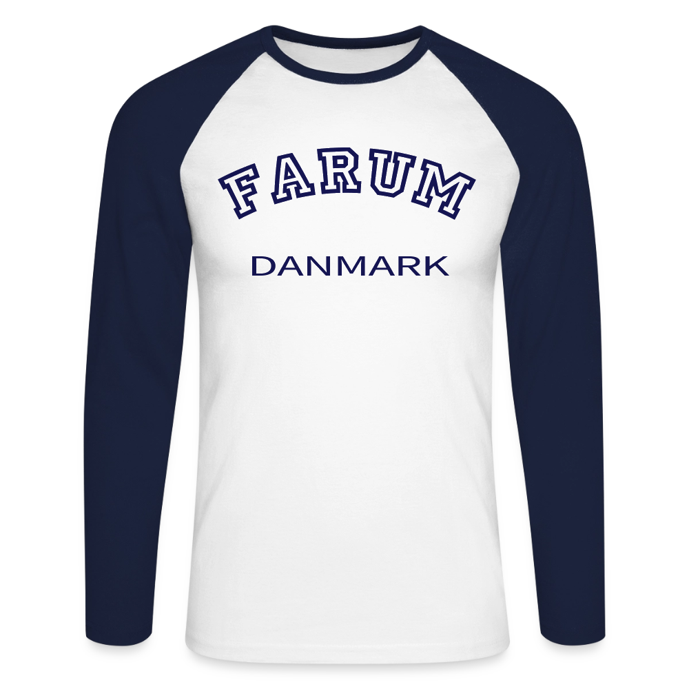 CityShirt - Baseball T-Shirt - Farum - hvid/marineblå
