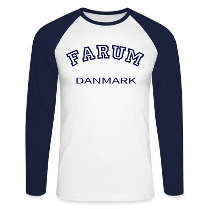 CityShirt - Baseball T-Shirt - Farum - hvid/marineblå