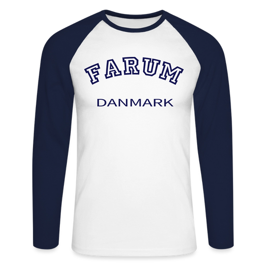 CityShirt - Baseball T-Shirt - Farum - hvid/marineblå