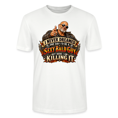 CityShirts - T-shirt - Sexy Bald Guy – Killing It - CS008 - hvid