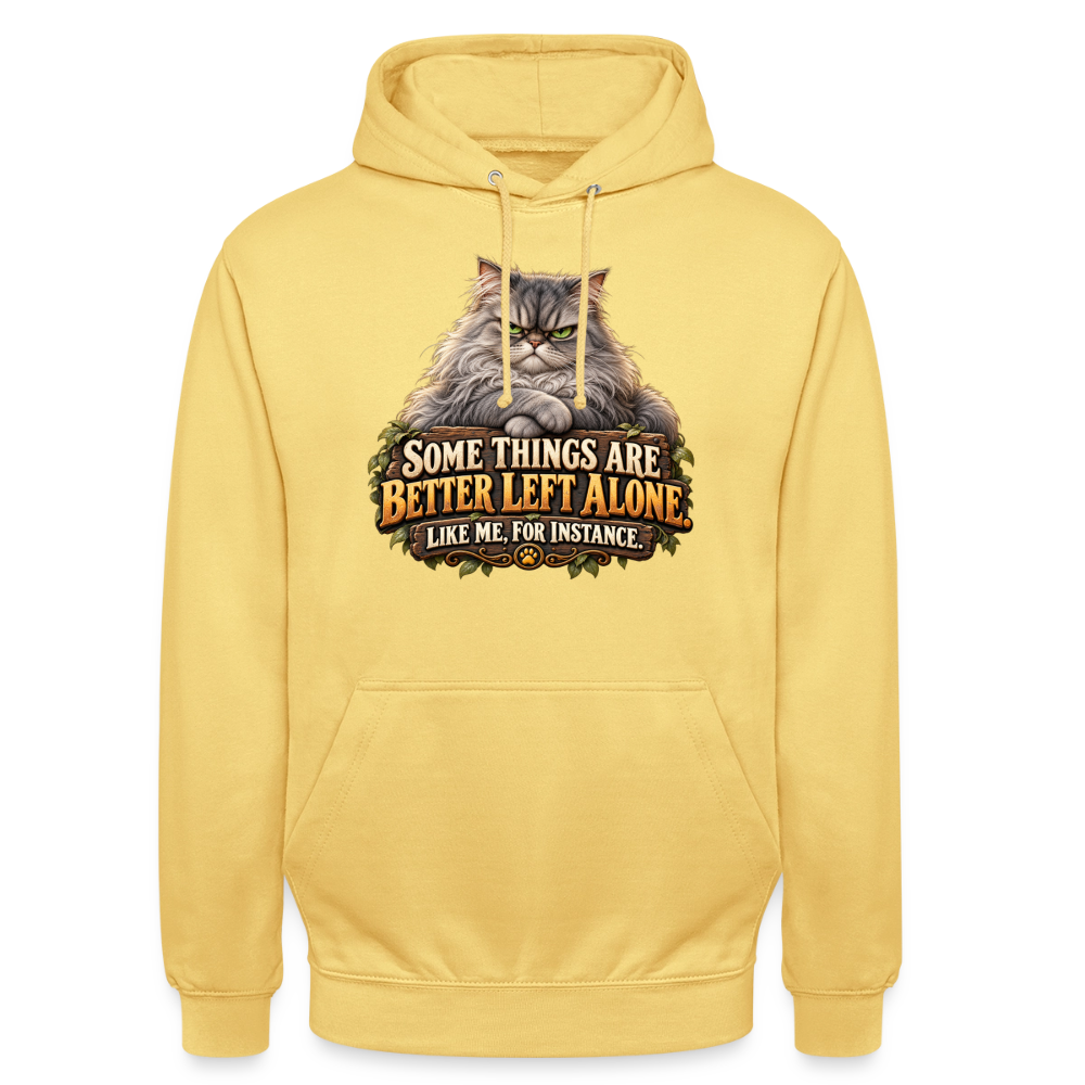 CityShirts - Hoodie - Better left alone – Like me, for instance - CS015 - citrongul