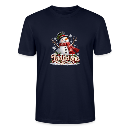 CityShirts - T-shirt - Lad det sne – snemand - CS064 - marineblå