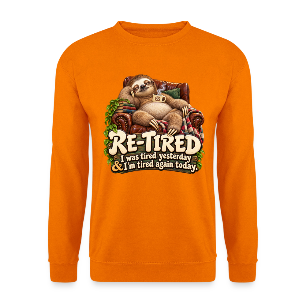 CityShirts - Sweatshirt - Re-tired – Tired again today - CS009 - orange