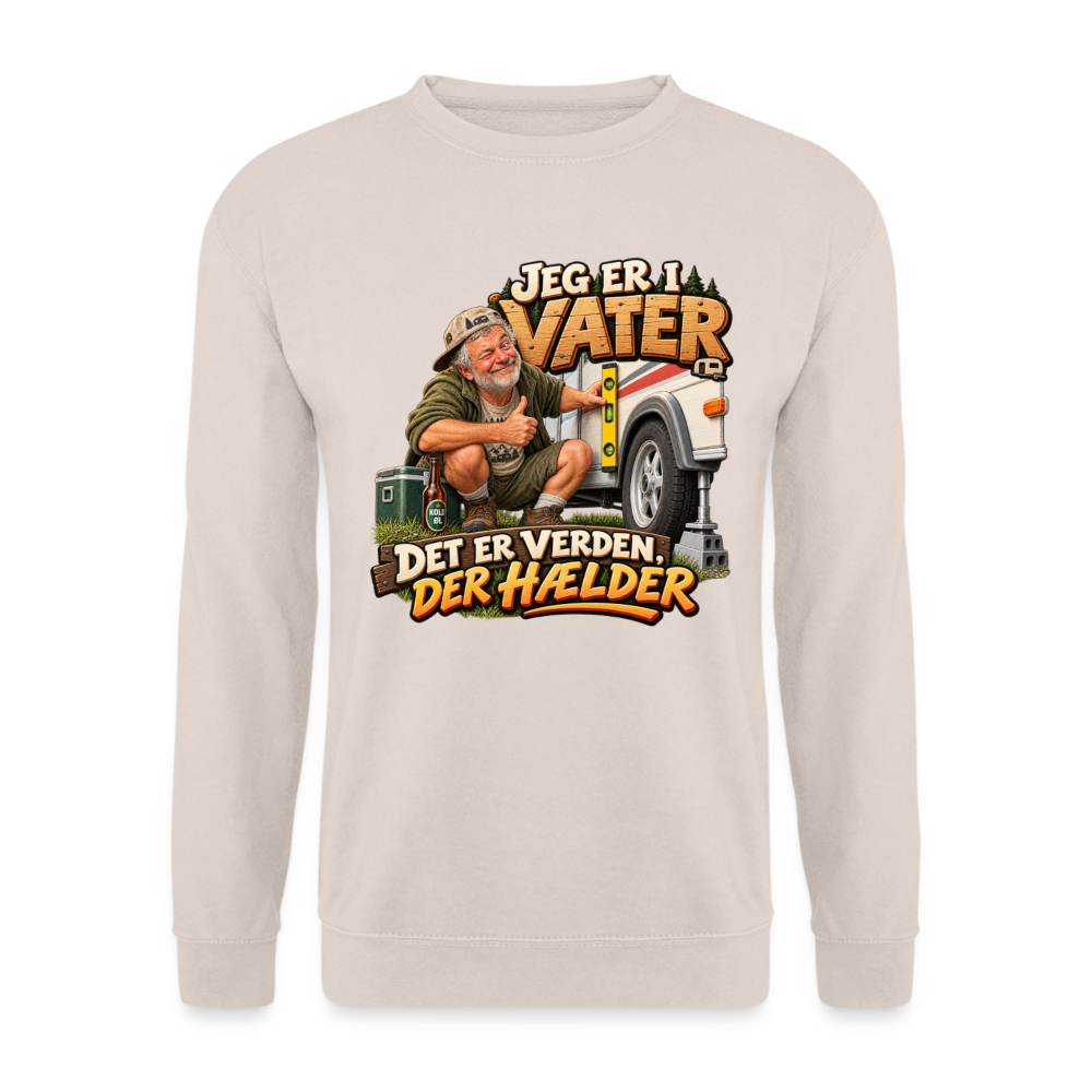 CityShirts - Sweatshirt - Jeg er i vater – Det er verden, der hælder - CS033 - sand
