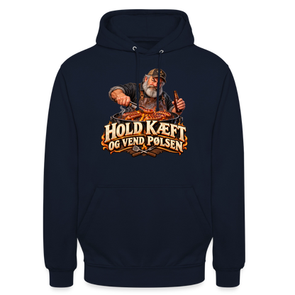 CityShirts - Hoodie - Hold kæft og vend pølsen - CS045 - marineblå