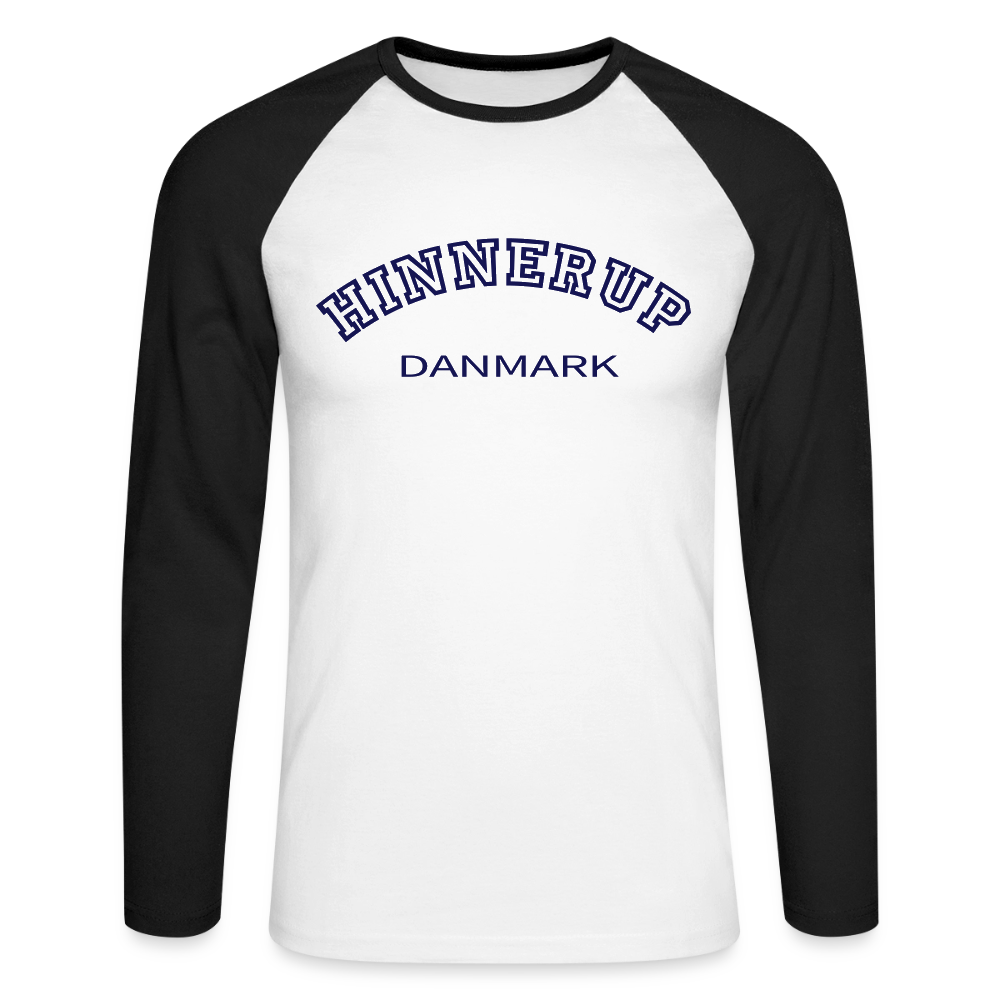 CityShirt - Baseball T-Shirt - Hinnerup - hvid/sort