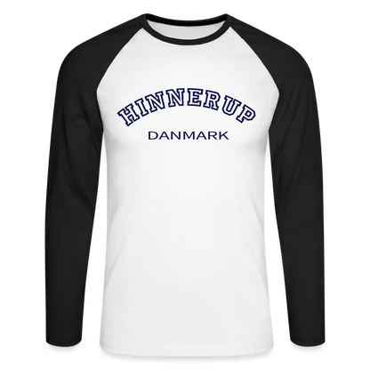 CityShirt - Baseball T-Shirt - Hinnerup - hvid/sort
