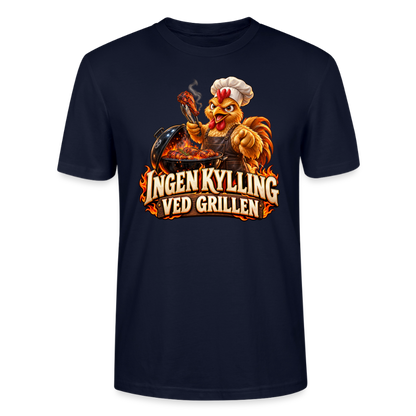 CityShirts - T-shirt - Ingen kylling ved grillen - CS054 - marineblå