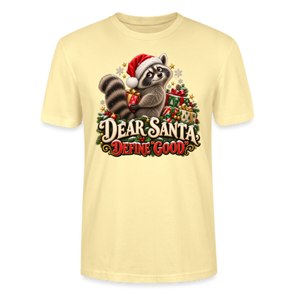 CityShirts - T-shirt - Dear Santa, define good – julevaskebjørn - CS028 - cremefarvet