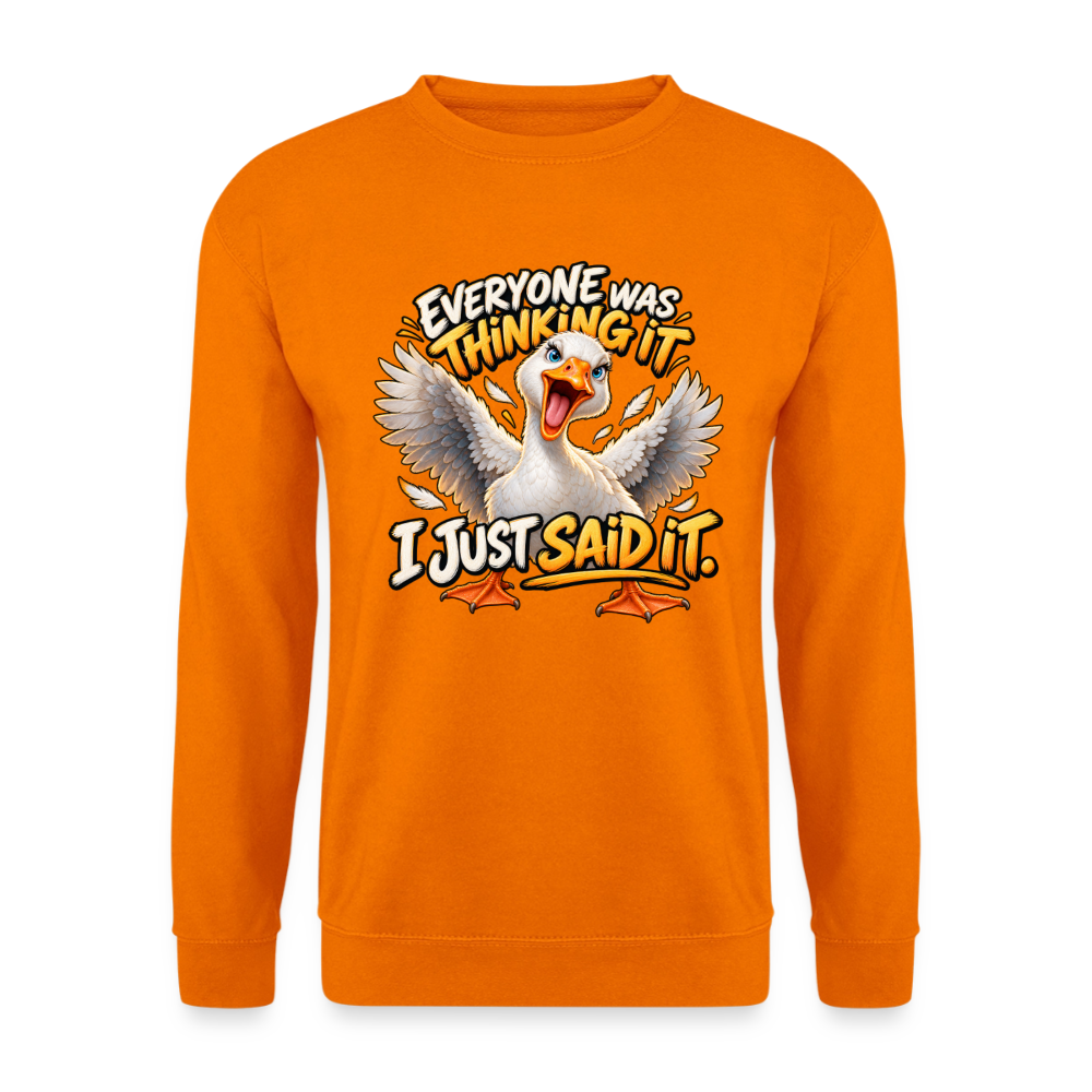 CityShirts - Sweatshirt - Everyone was thinking it – I just said it - CS012 - orange
