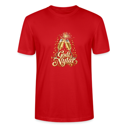 CityShirts - T-shirt - Godt Nytår – champagne og fyrværkeri - CS066 - rød