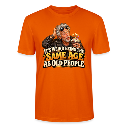 CityShirts - T-shirt - Same age as old people - CS018 - mørk orange