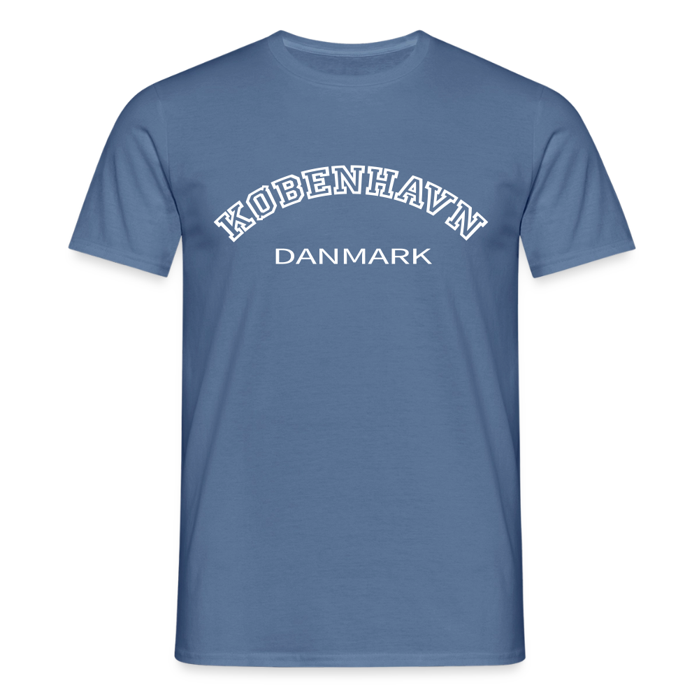 Herre-T-shirt - København - dueblå 