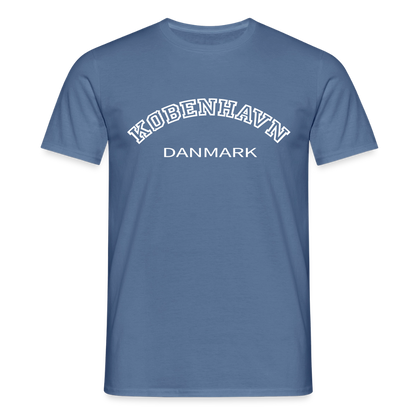 Herre-T-shirt - København - dueblå 