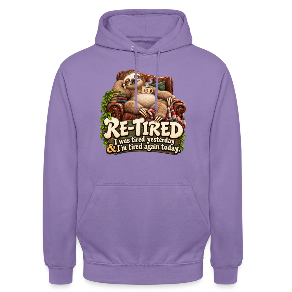 CityShirts - Hoodie - Re-tired – Tired again today - CS009 - lavendel