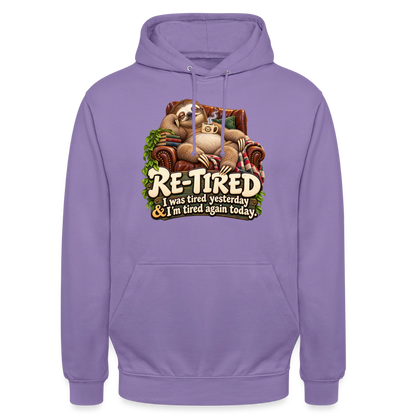 CityShirts - Hoodie - Re-tired – Tired again today - CS009 - lavendel