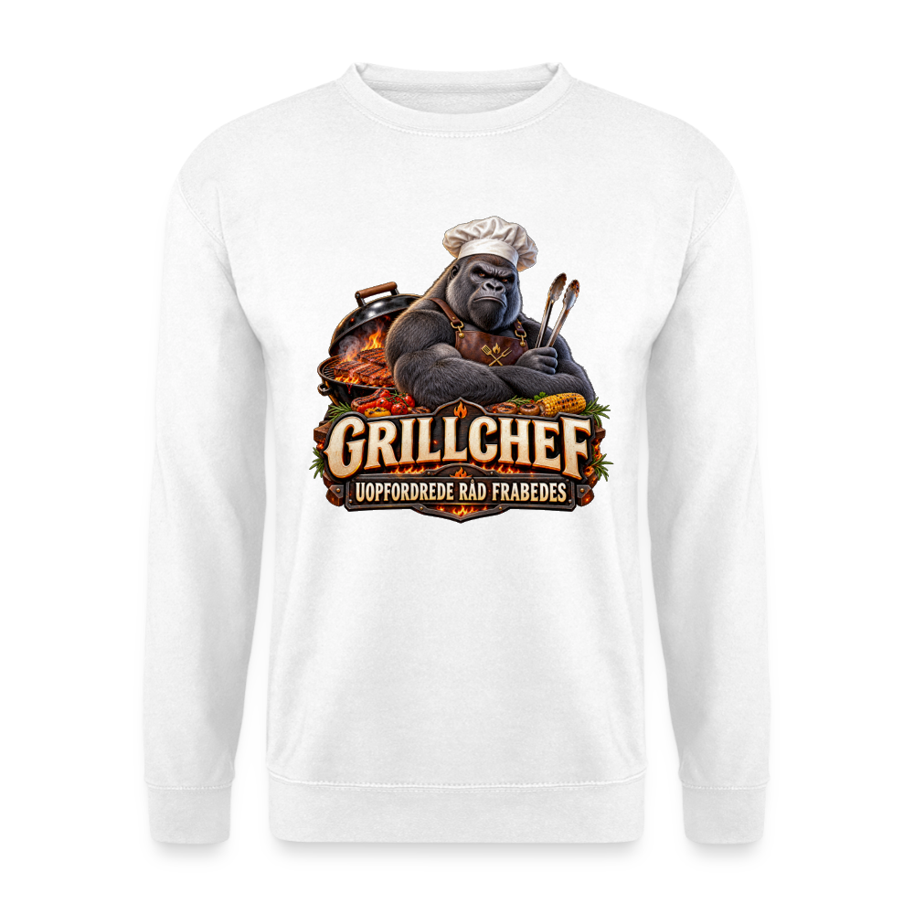 CityShirts - Sweatshirt - Grillchef – Uopfordrede råd frabedes - CS047 - hvid