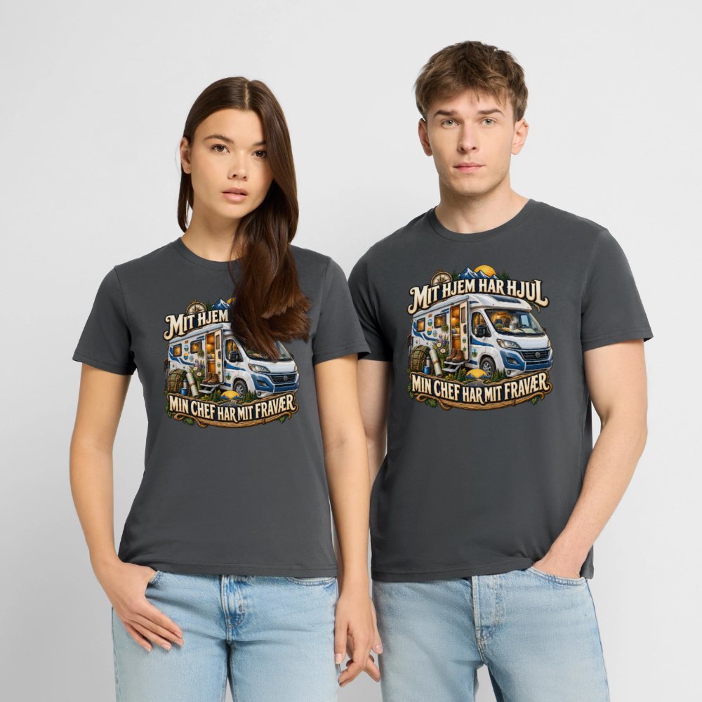 CityShirts - T-shirt - Mit hjem har hjul – Min chef har mit fravær - CS040 - charcoal