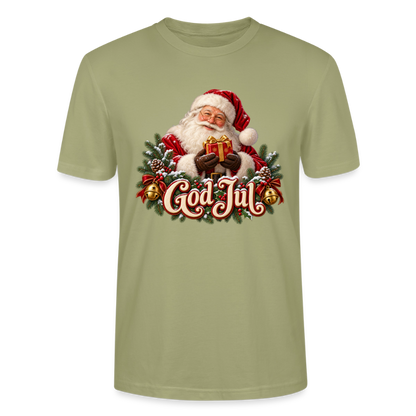 CityShirts - T-shirt - God Jul – klassisk julemand - CS058 - grågrøn