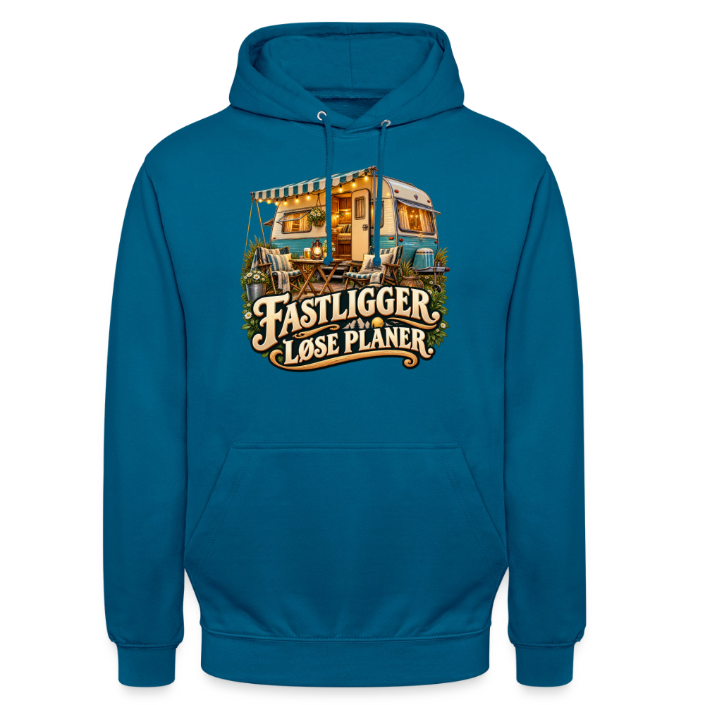 CityShirts - Hoodie - Fastligger. Løse planer. - CS031 - dybt havblå 