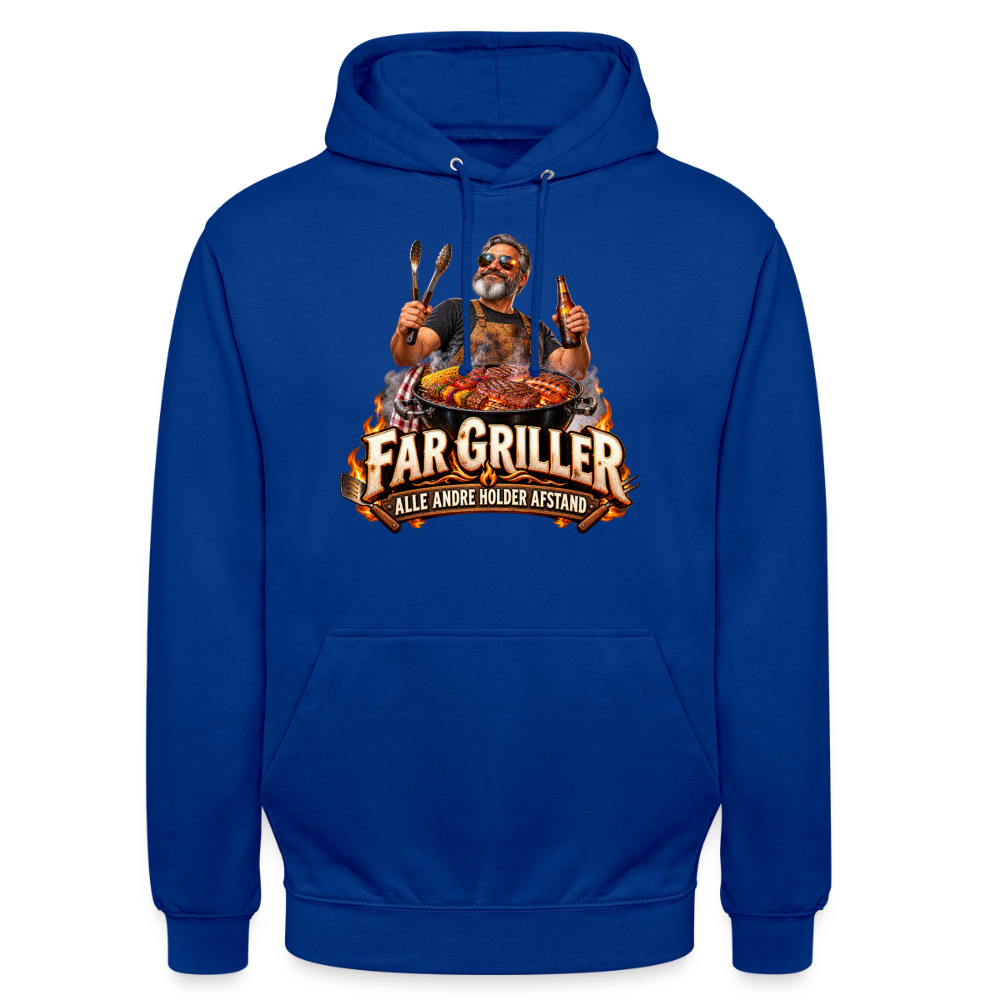 CityShirts - Hoodie - Far griller – Alle andre holder afstand - CS055 - kongeblå