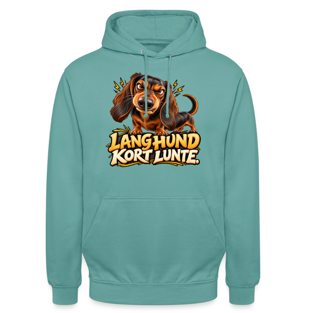 CityShirts - Hoodie - Lang Hund – Kort Lunte - CS026 - pastelturkis