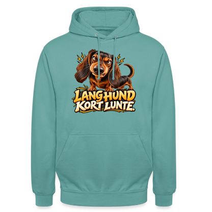 CityShirts - Hoodie - Lang Hund – Kort Lunte - CS026 - pastelturkis