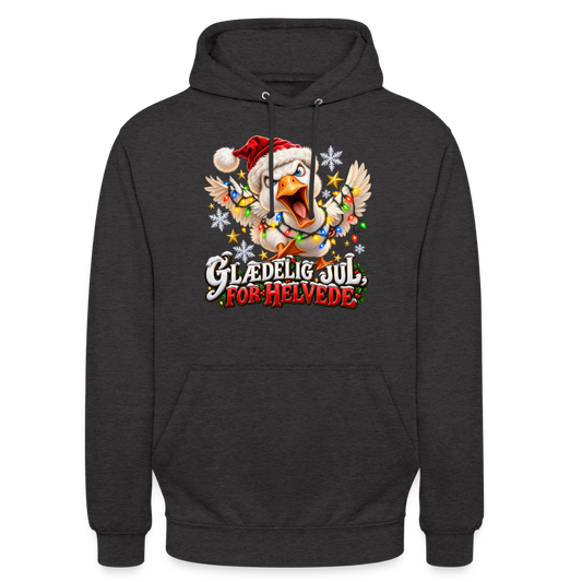 CityShirts - Hoodie - Glædelig jul, for helvede – julegås - CS025 - charcoal