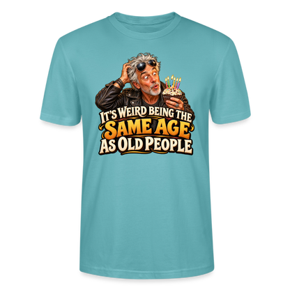 CityShirts - T-shirt - Same age as old people - CS018 - pastelturkis