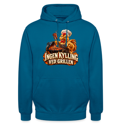 CityShirts - Hoodie - Ingen kylling ved grillen - CS054 - dybt havblå 