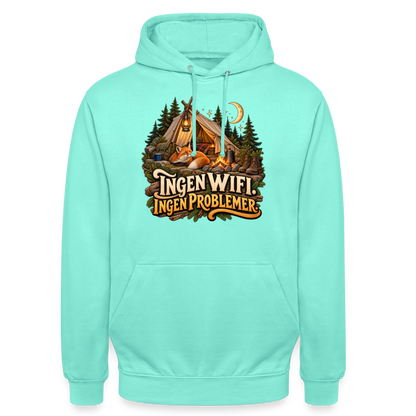 CityShirts - Hoodie - Ingen WiFi. Ingen problemer. - CS036 - mint