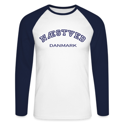 CityShirt - Baseball T-Shirt - Næstved - hvid/marineblå