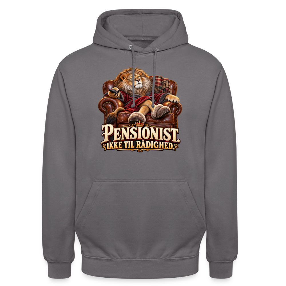 CityShirts - Hoodie - Pensionist. Ikke til rådighed. - CS030 - mellemgrå