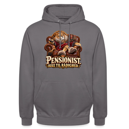 CityShirts - Hoodie - Pensionist. Ikke til rådighed. - CS030 - mellemgrå