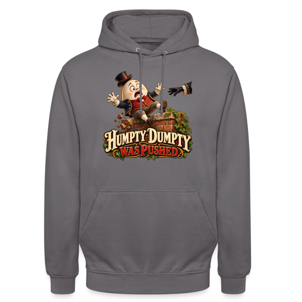 CityShirts - Hoodie - Humpty Dumpty was pushed - CS016 - mellemgrå