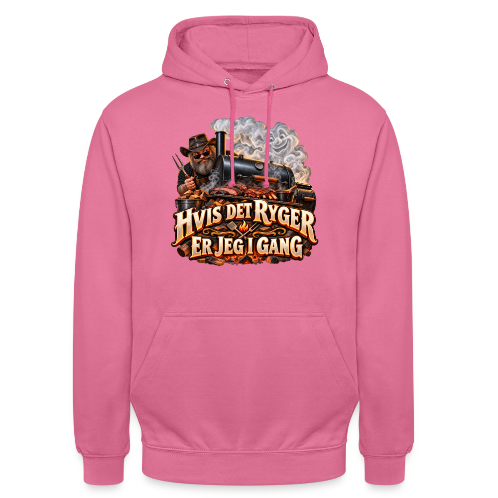 CityShirts - Hoodie - Hvis det ryger, er jeg i gang - CS051 - pink