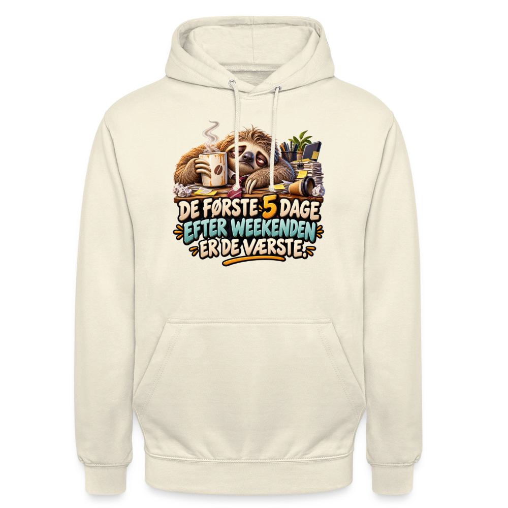 CityShirts - Hoodie - De første 5 dage efter weekenden er de værste - CS023 - vaniljemilkshake