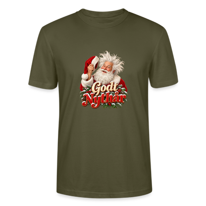 CityShirts - T-shirt - Godt Nythår – julemand med morgenhår - CS061 - khaki