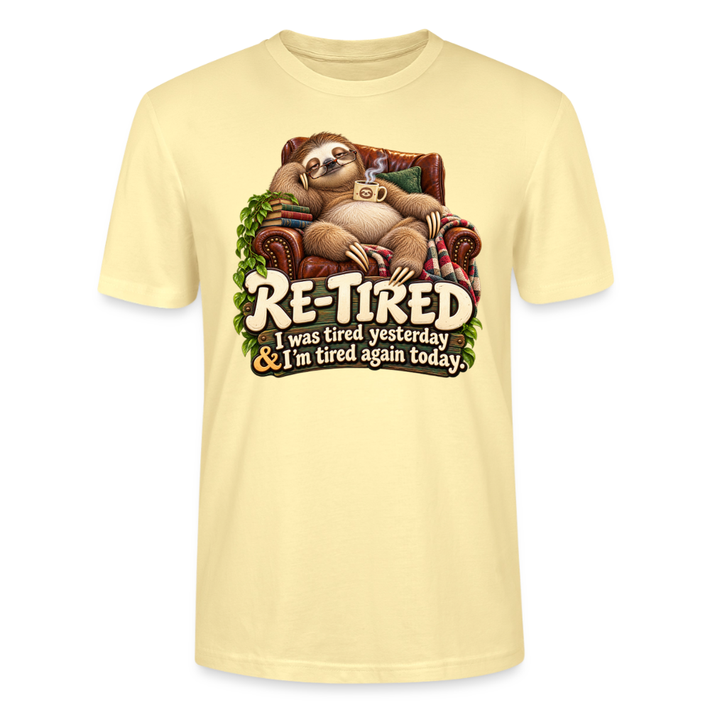 CityShirts - T-shirt - Re-tired – Tired again today - CS009 - cremefarvet