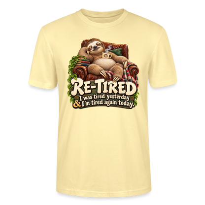 CityShirts - T-shirt - Re-tired – Tired again today - CS009 - cremefarvet