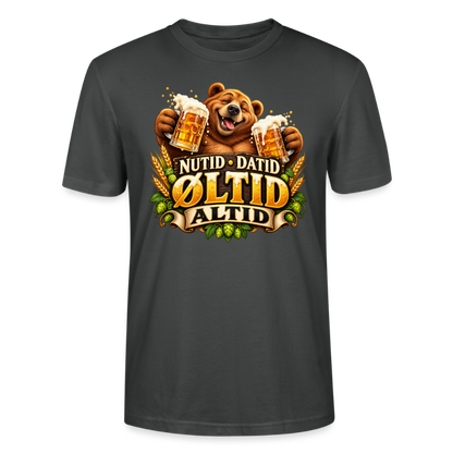 CityShirts - T-shirt - Nutid, datid, øltid – altid - CS006 - charcoal