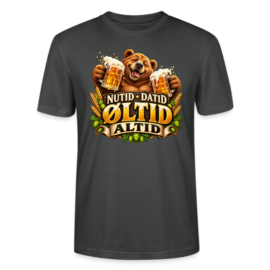 CityShirts - T-shirt - Nutid, datid, øltid – altid - CS006 - charcoal