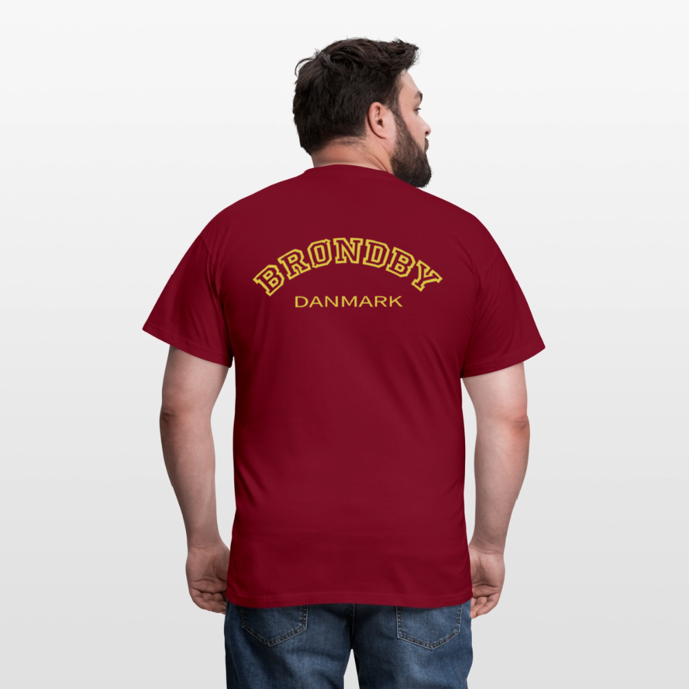 Herre-T-shirt - Brøndby - teglrød