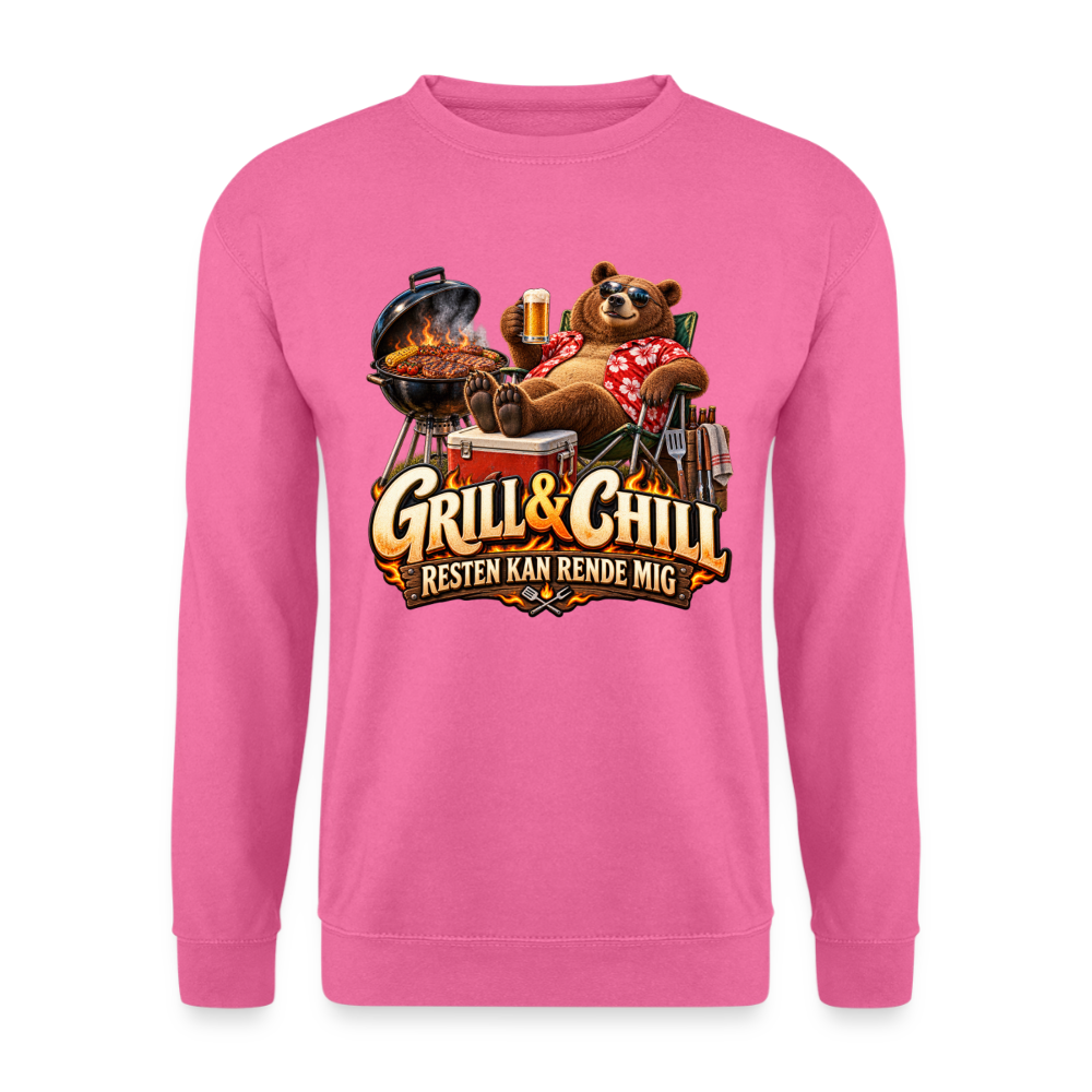 CityShirts - Sweatshirt - Grill & Chill – Resten kan rende mig - CS049 - pink