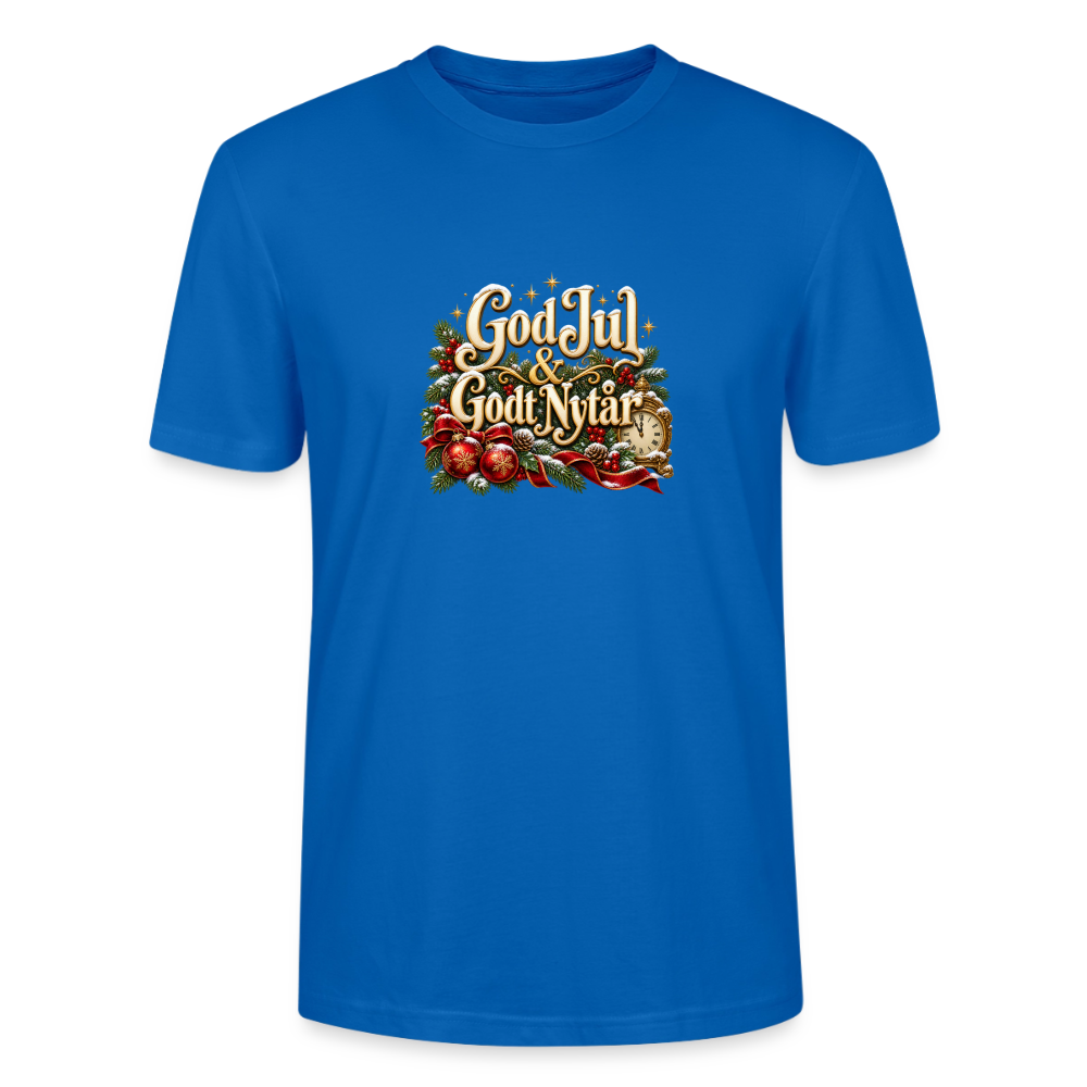 CityShirts - T-shirt - God Jul & Godt Nytår – jul og nytår - CS060 - påfugleblå