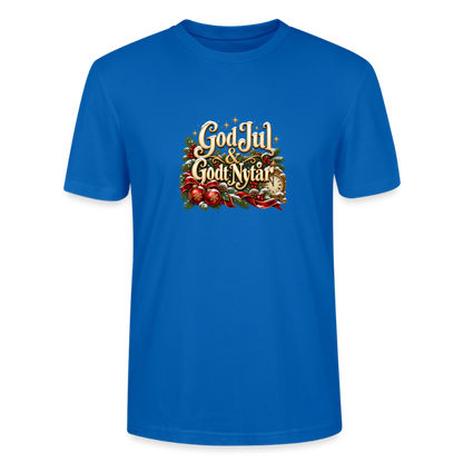 CityShirts - T-shirt - God Jul & Godt Nytår – jul og nytår - CS060 - påfugleblå