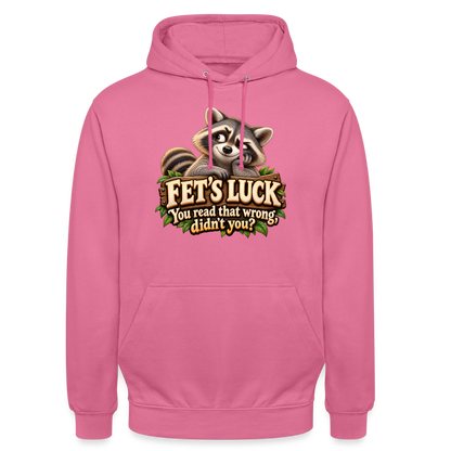CityShirts - Hoodie - Fet’s Luck – You read that wrong, didn’t you? - CS003 - pink