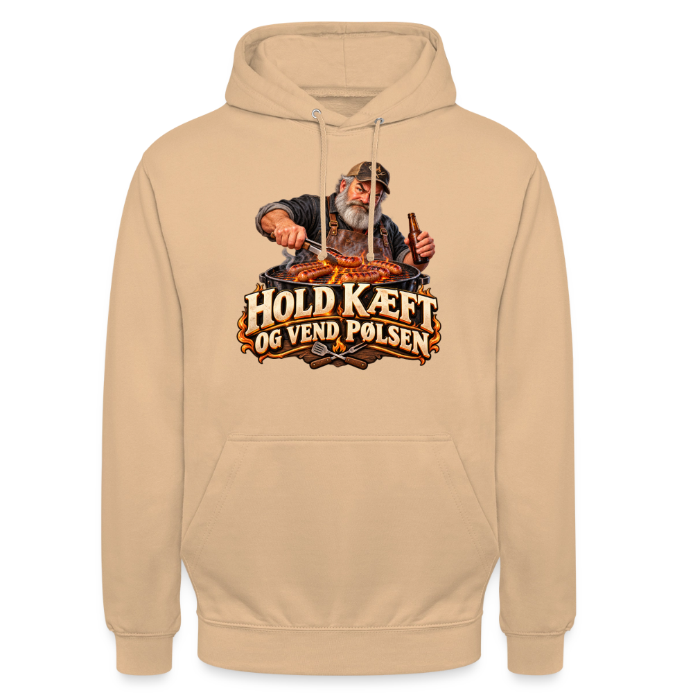 CityShirts - Hoodie - Hold kæft og vend pølsen - CS045 - fersken
